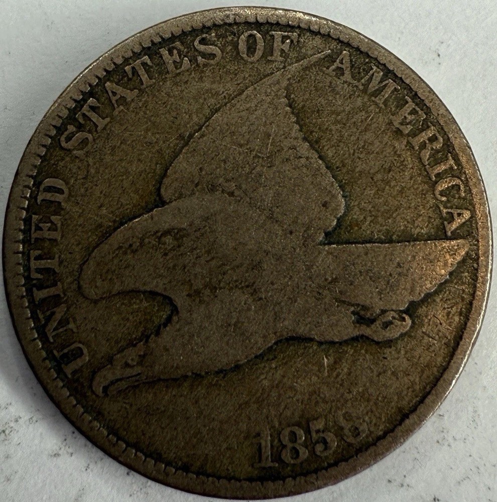 1858 Copper/Nickel Flying Eagle Cent Exact Coin Imaged #FLY68