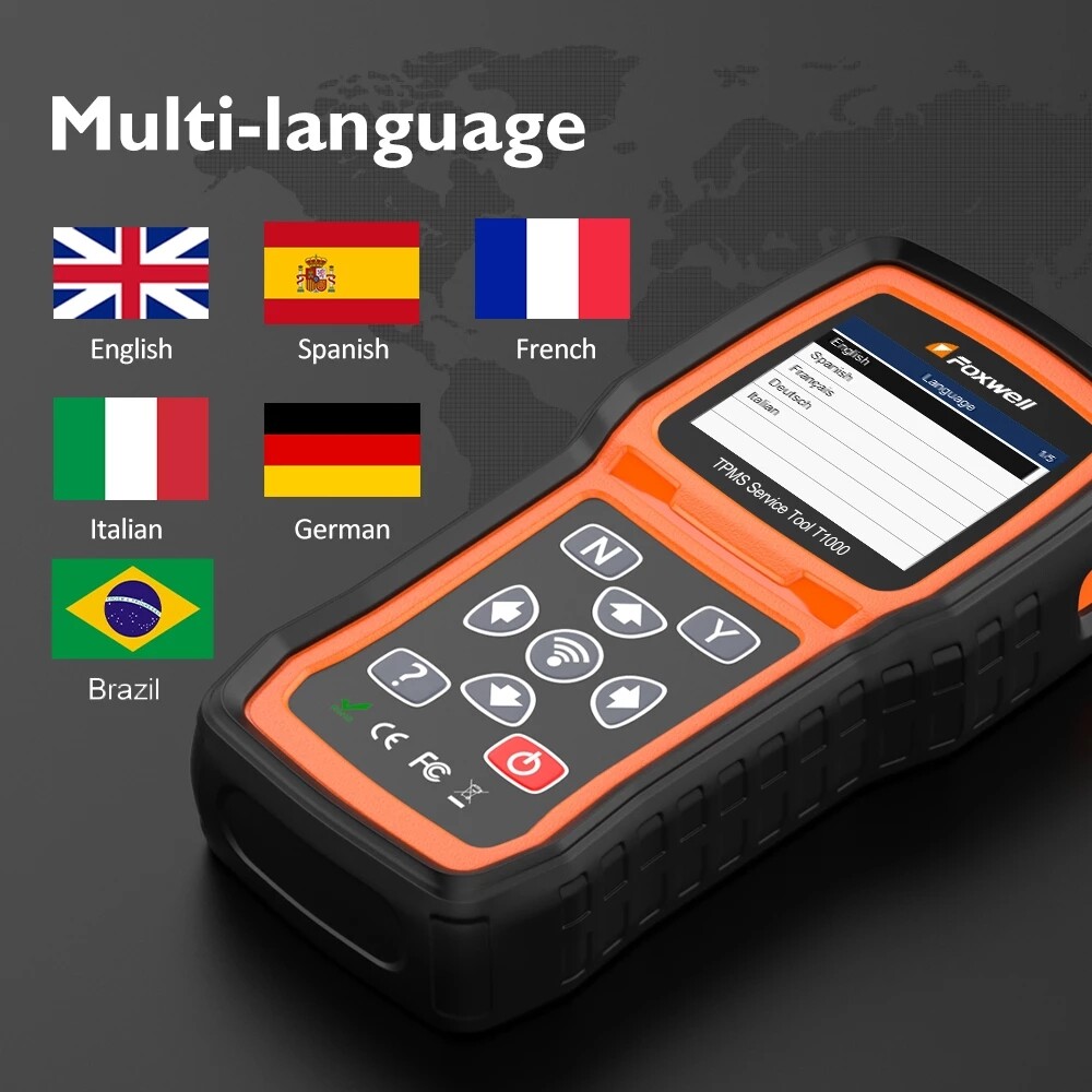 Foxwell T1000 Car TPMS Reset Tire Pressure Sensor Activate Programming Scan Tool