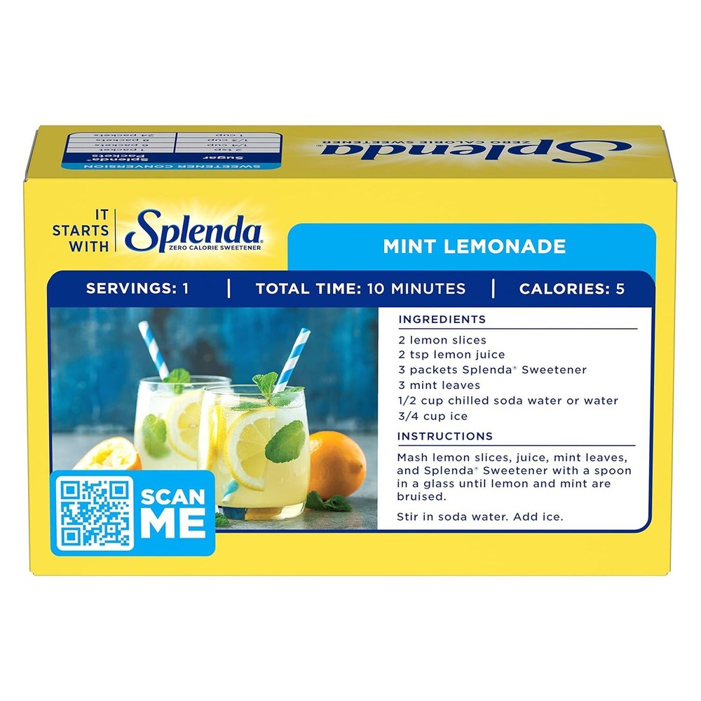 SPLENDA Zero Calorie Sweetener, 200 Count Packets