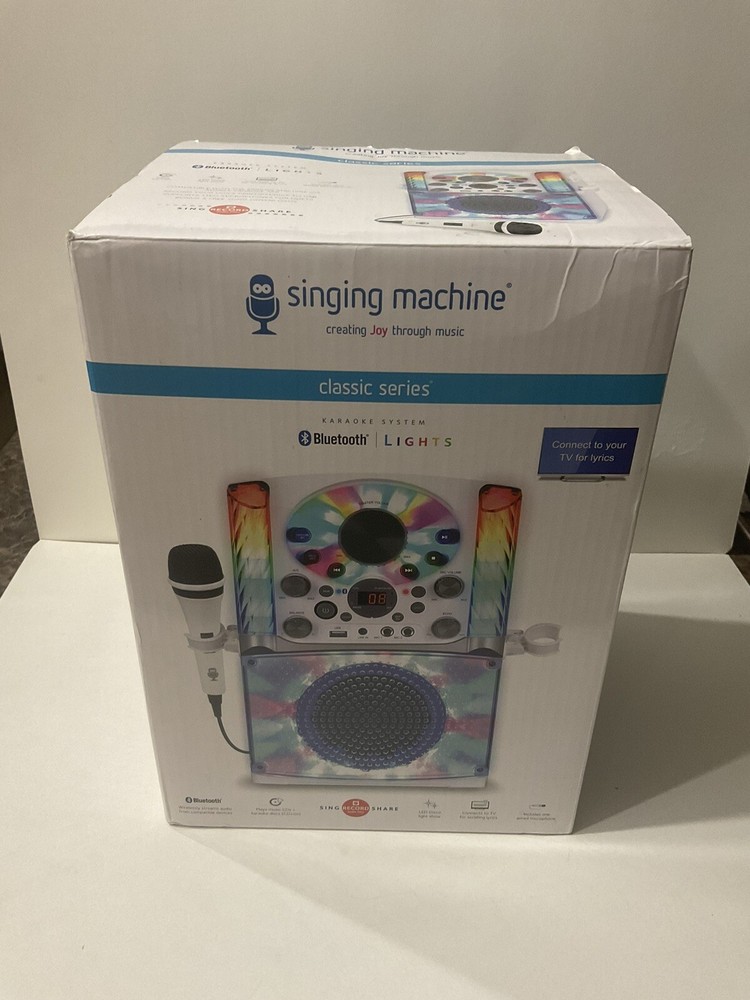 Singing Machine SML625BTW Bluetooth Karaoke System - White