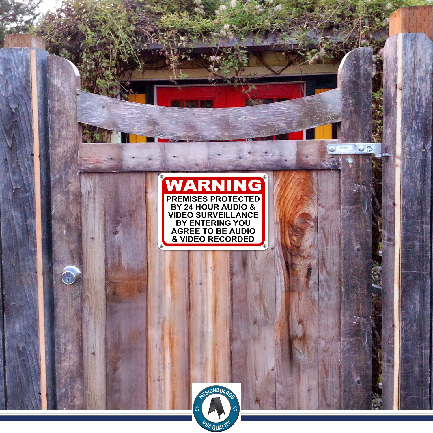 Warning Premises under 24 Hr Audio Video Surveillance home security cctv Signs