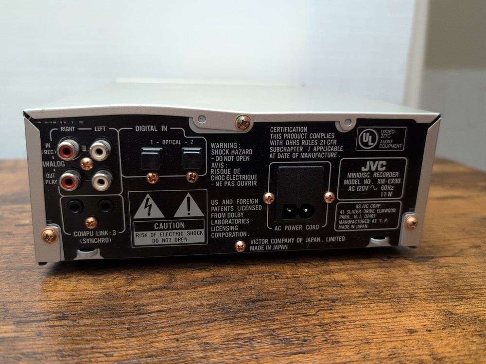 JVC XM-EX90 MiniDisc Recorder Player