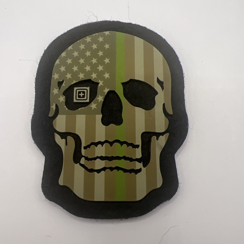 5.11 Tactical Thin Green Line Skull Patch American Flag Army