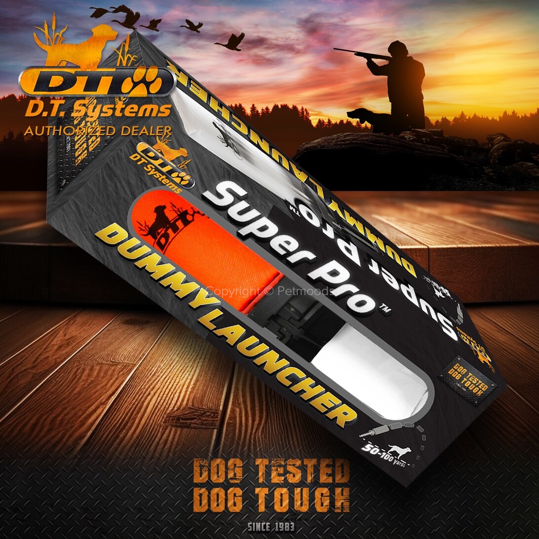 DT Systems Super Pro Dummy Launcher Hand Held Dog Training Kit Orange
