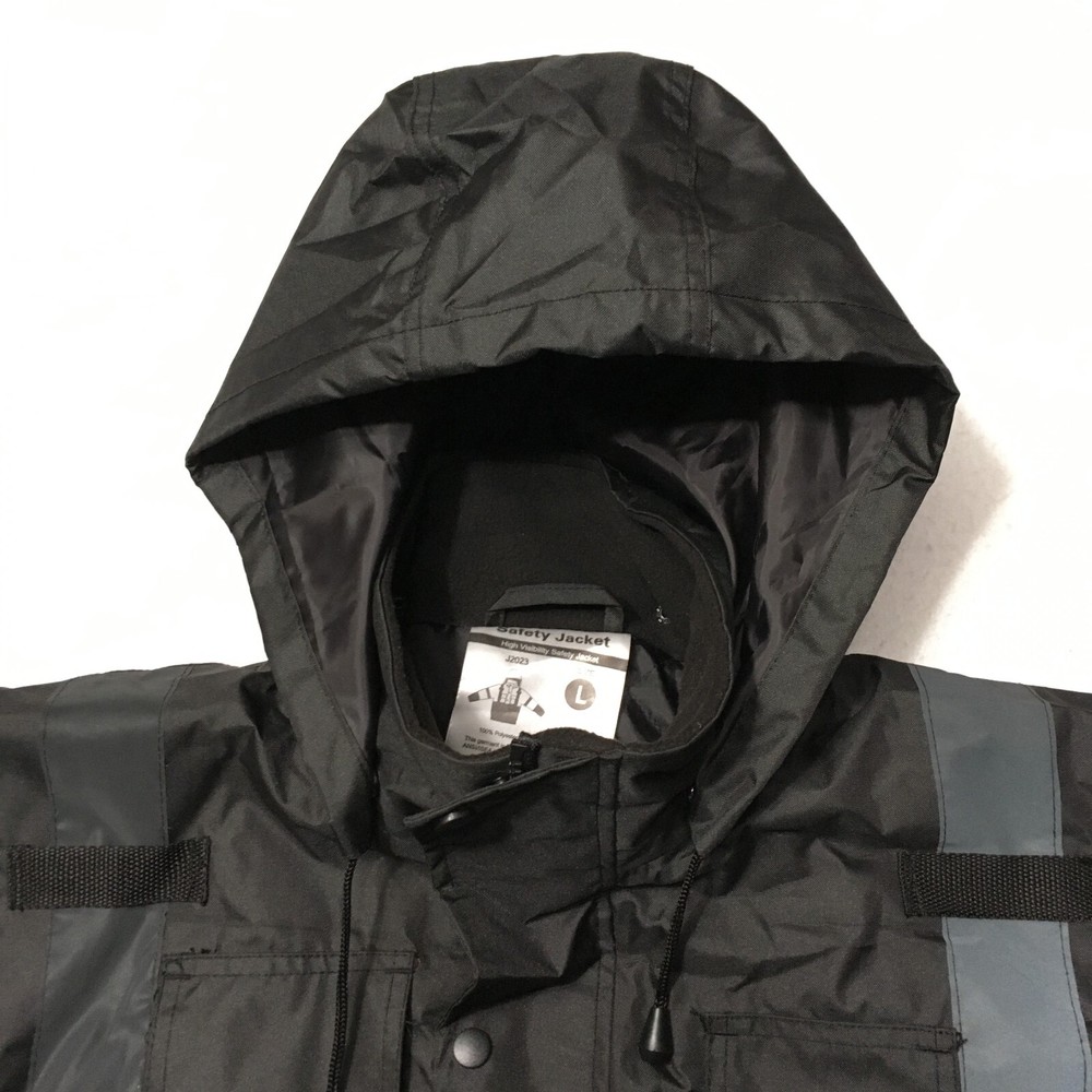 bomber clear pocket Reflective Safety Jacket large NEW