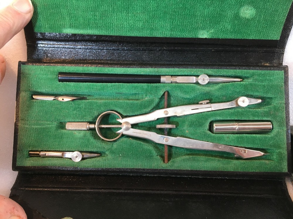 Vintage Compass Precision Instruments Drawing Drafting Sets 629 & 434 Germany
