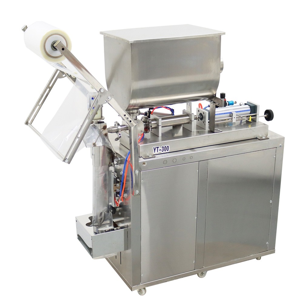 30-300ml Liquid Paste Quantitative Filling Machine Mixing Hopper Automatic Pack