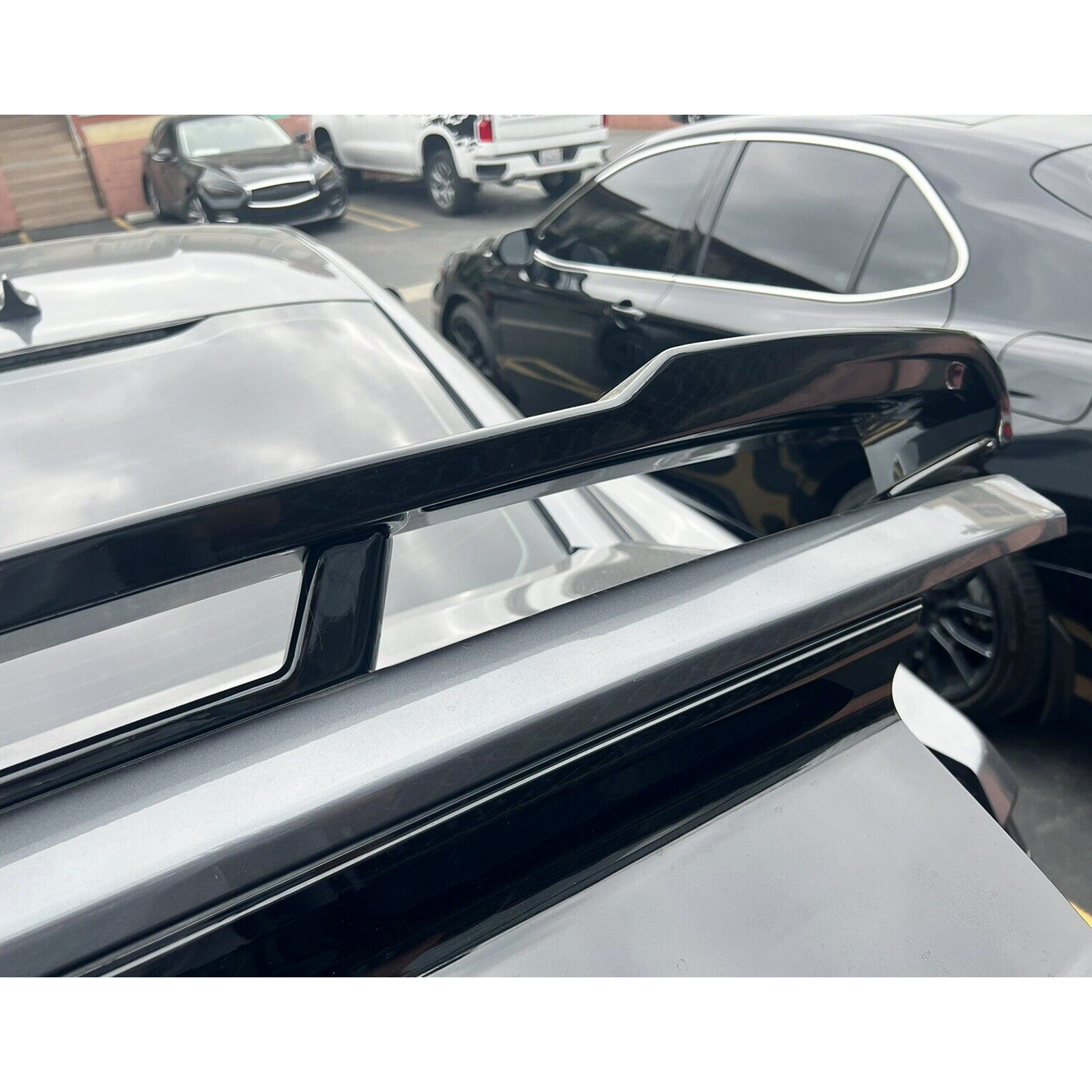 Gloss Black Painted Rear Trunk Spoiler Wing GT-Style For Ford Mustang 2 Dr 15-22