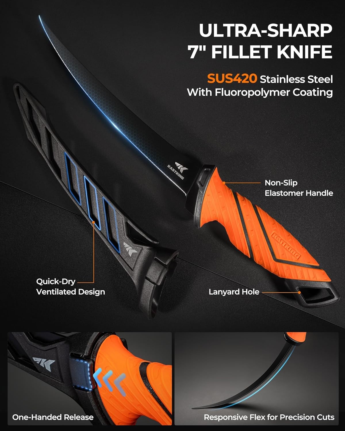 KastKing SteelStream Fishing Tool Set, Fishing Gear- Corrosion Resistant Fishing