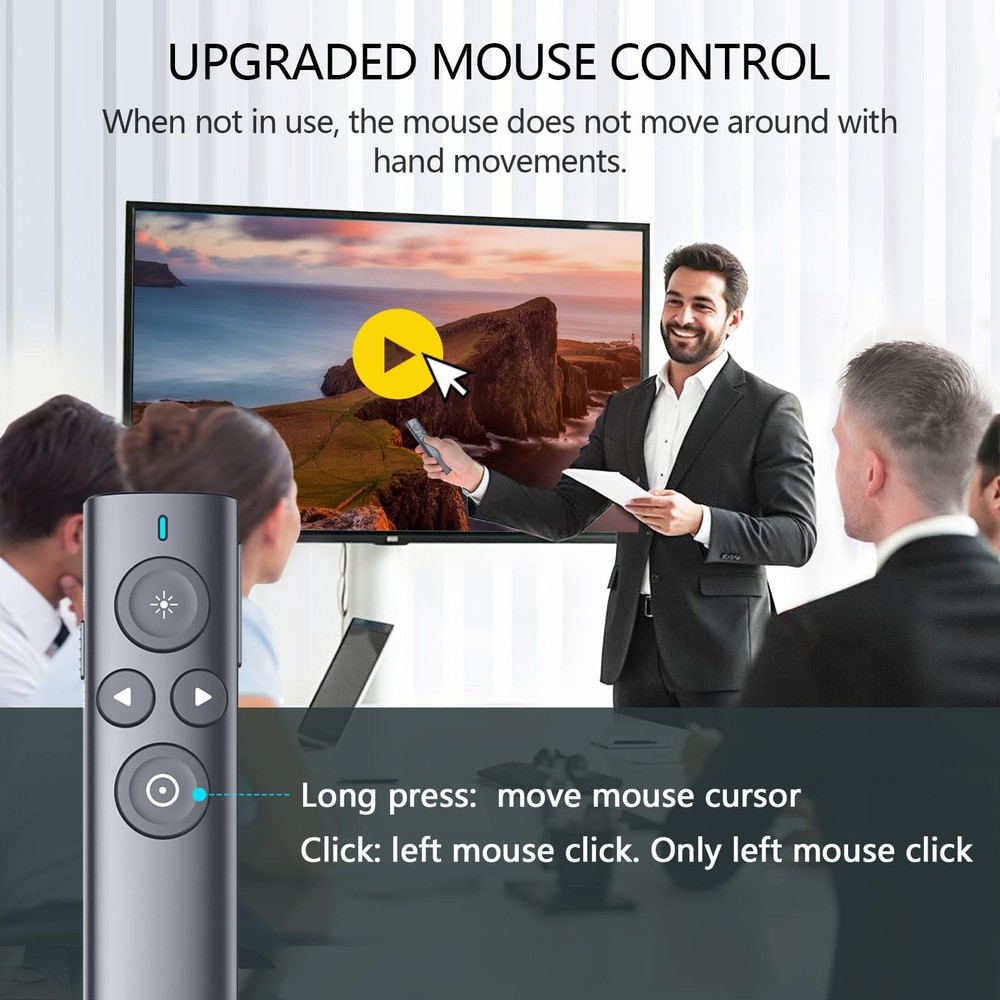 Presentation Clicker with Digital Pointer for TV LED LCD Screen, Presentation...