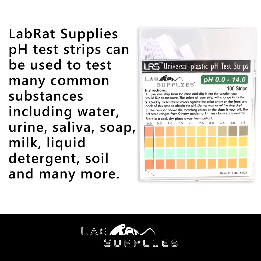 Plastic Ph Test Strips, Universal Application (Ph 0.0-14.0, 0.5 Ph Intervals), 1
