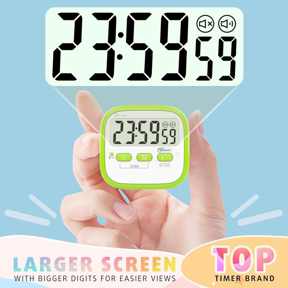 2-Pack Classroom Timers: Magnetic Digital Countdown Timer for Kids & Teachers