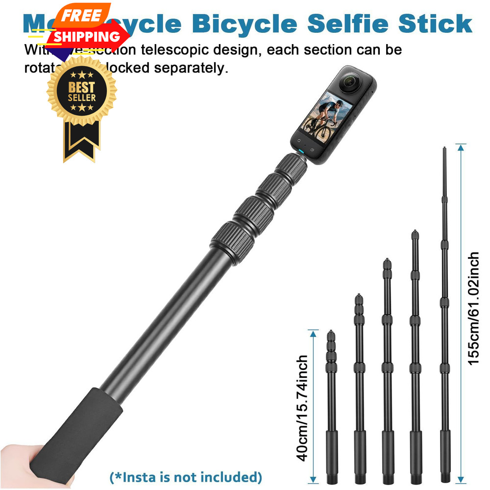 Motorcycle Mount Kit Compatible Compact, for Insta360