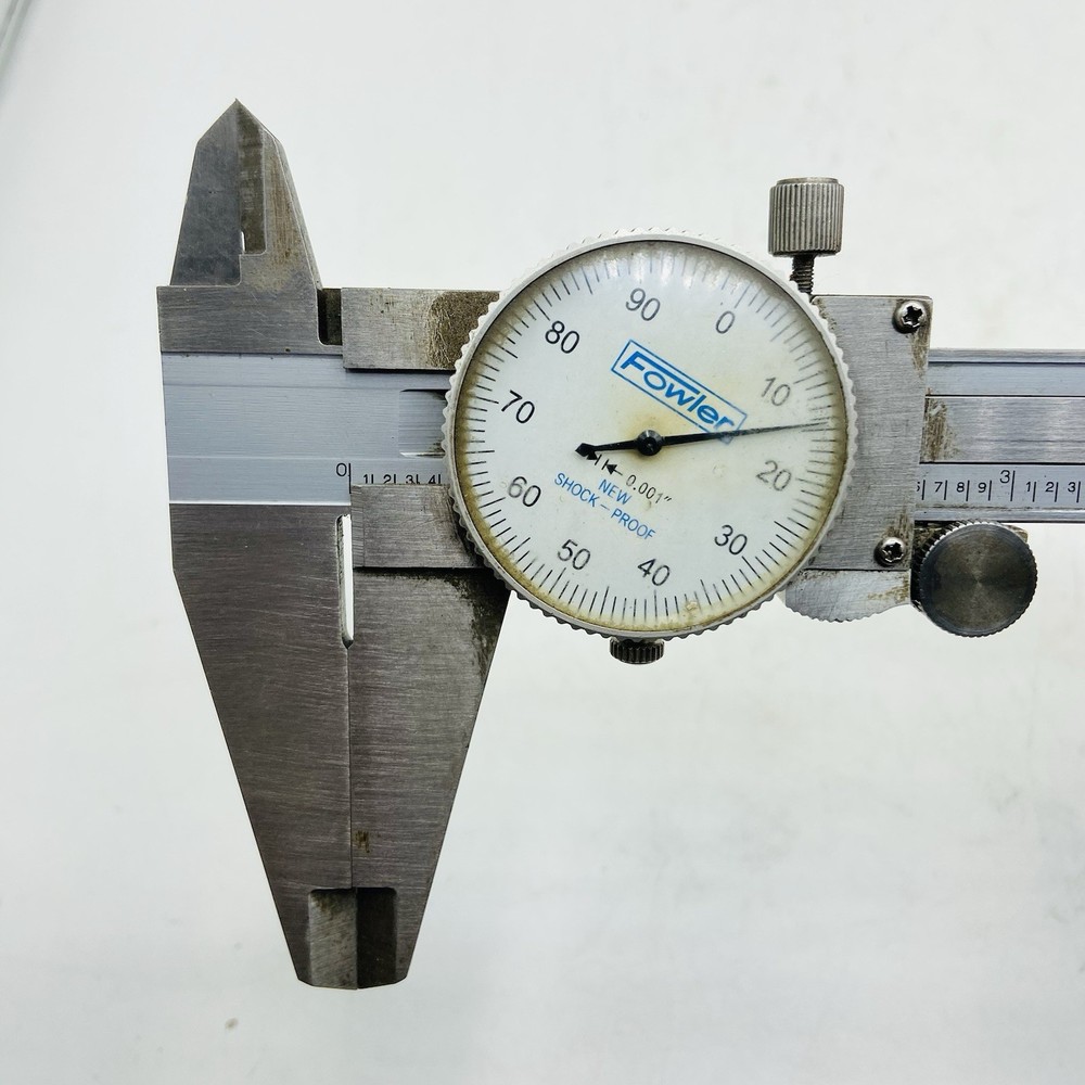 Fowler Shockproof 0-12" Whiteface Dial Caliper .001