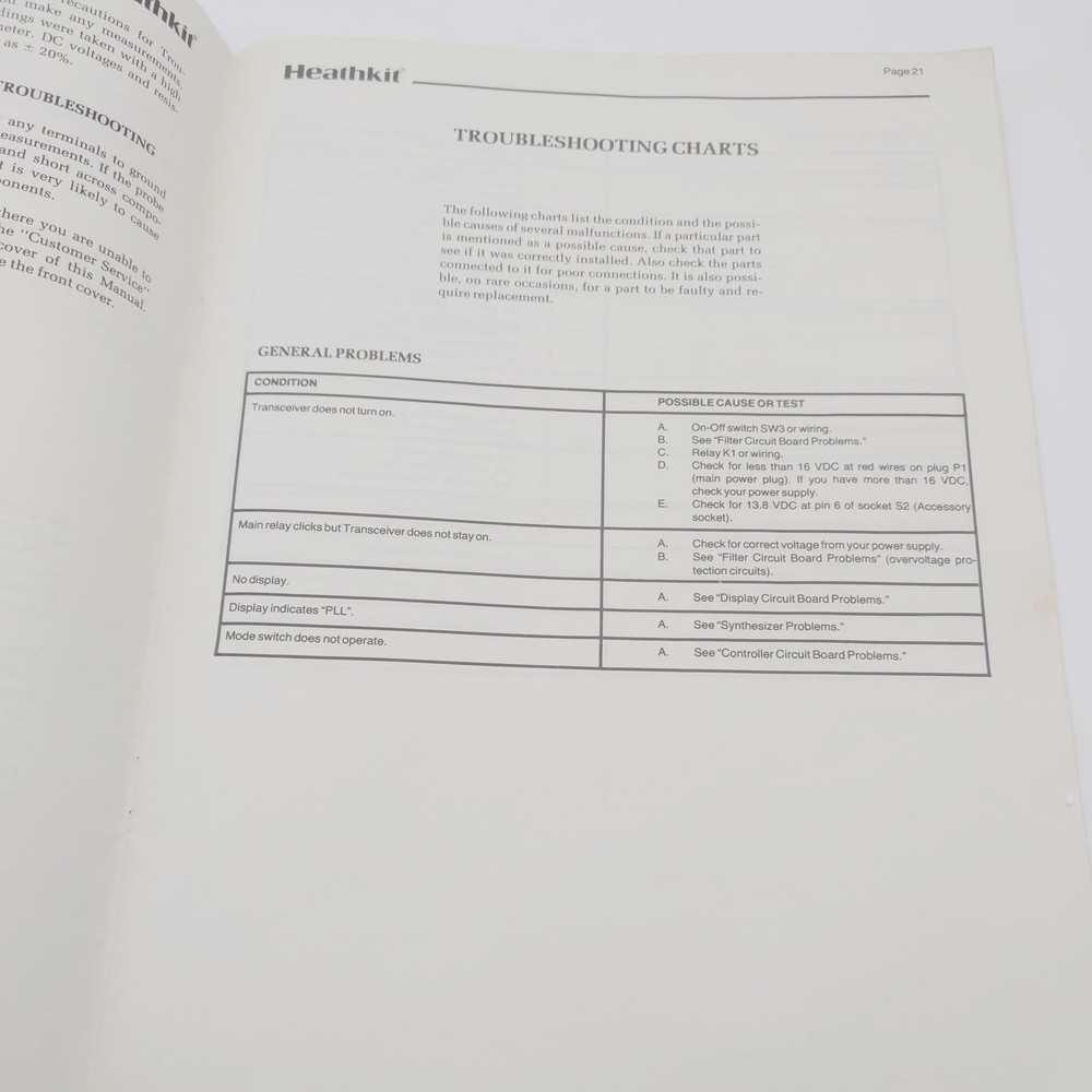 Heathkit HW-5400 SSB Transceiver Manual/Schematic/Layout Pullouts