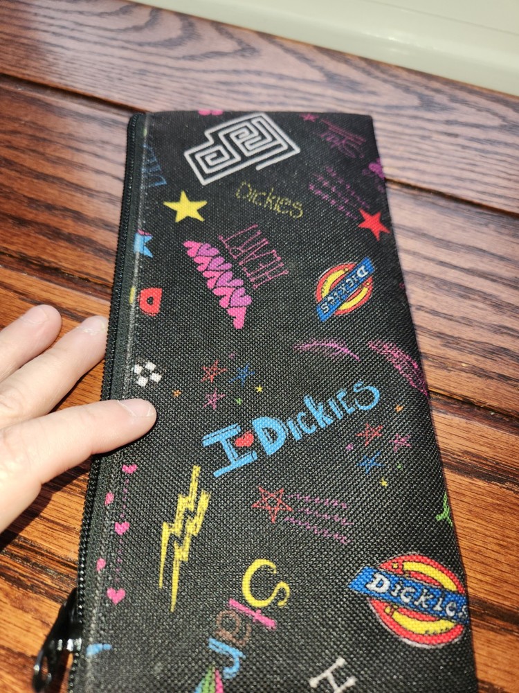 Dickies Pencil Case 1990s Original Black Multicolor Retro