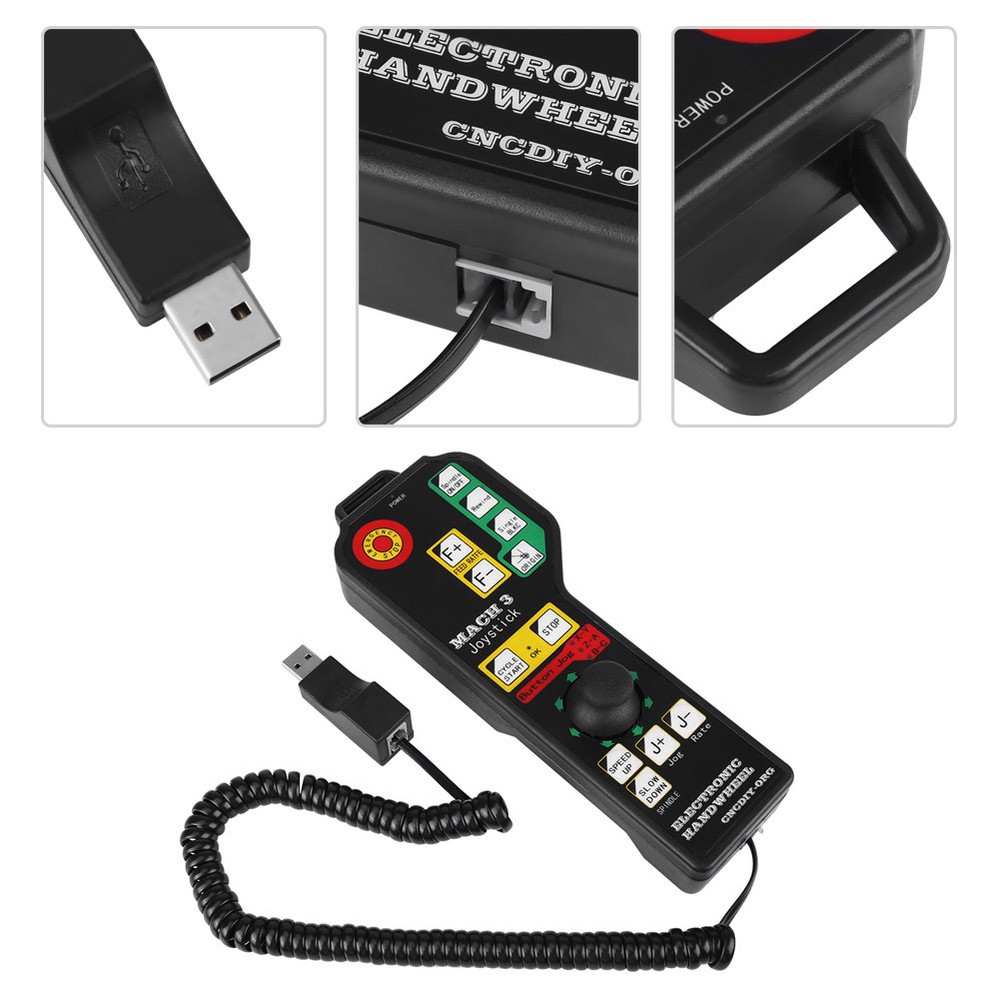 CNC Engraving Machine Manual Controller USB Connector 6-axle Control Tool Part