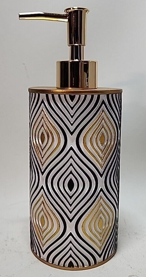Godichef Soap Dispenser Gold & Black Comtemporary Wave