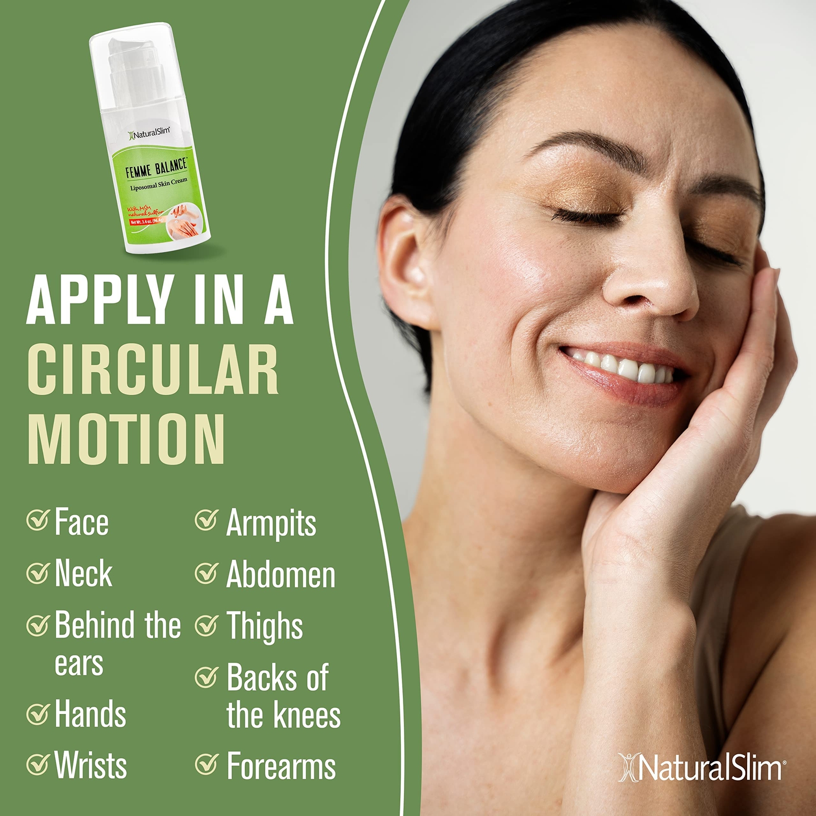 NaturalSlim Femme Balance - Progesterone Cream for Women, Liposomal Skin Cream