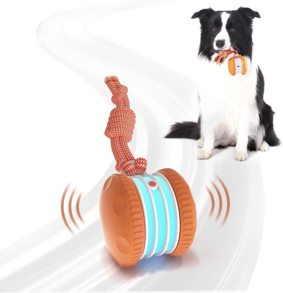 Interactive Dog Toys, Random Path Electric Automatic Moving and Rolling Dogs ...