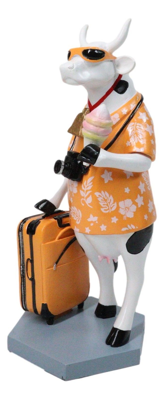 Cow Parade Mile High Traveler Vacation Cow With Luggage Collector's Figurine
