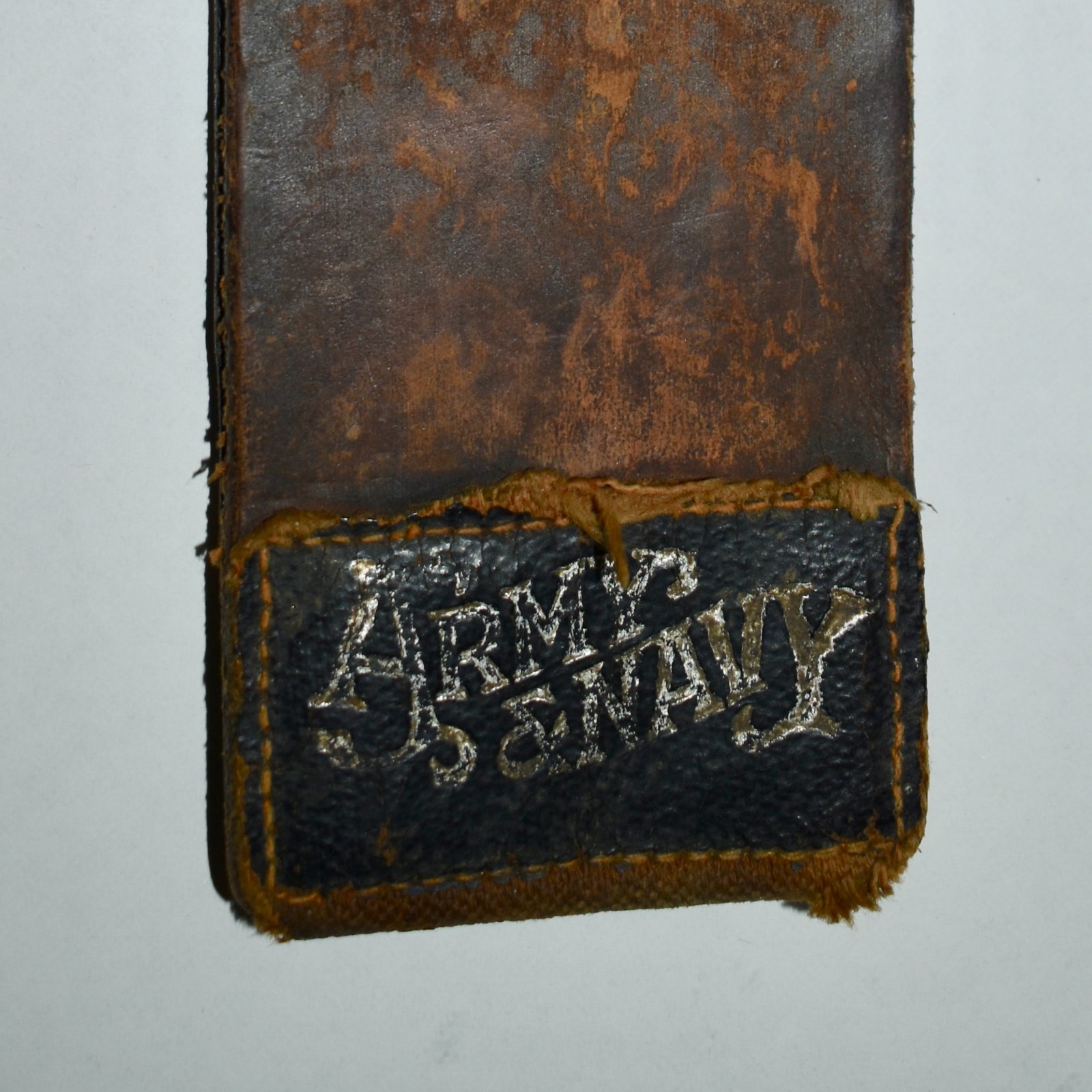 Antique U.S. CAVALRY WWI-era Gem Straight Razor LEATHER STROP Army & Navy 18.5"L