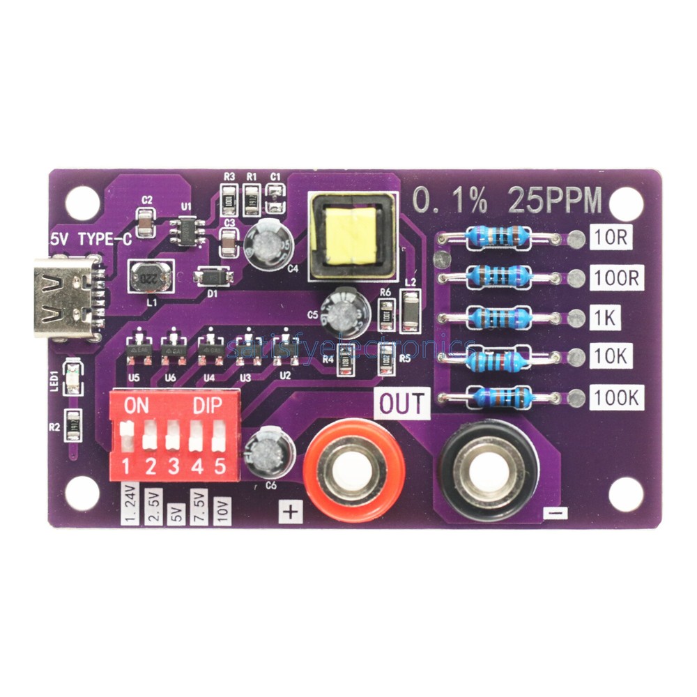 5 Channel Precision Voltage Reference Module Resistors of Calibration -