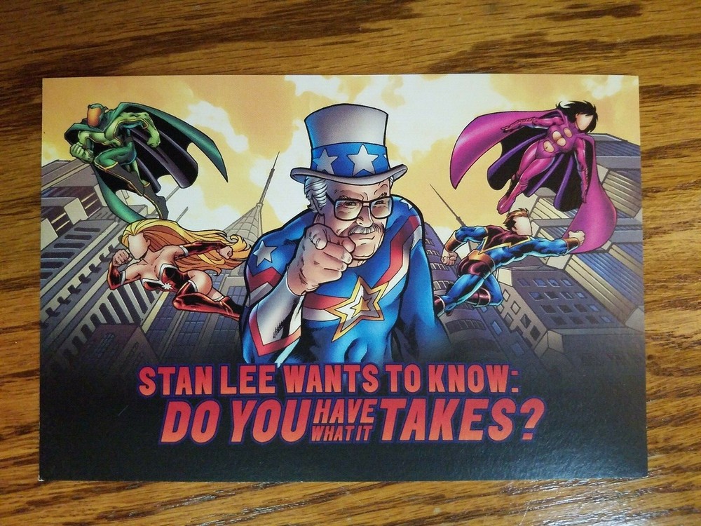 MARVEL STAN LEE SciFi CHANNEL  promo postcard mint condition