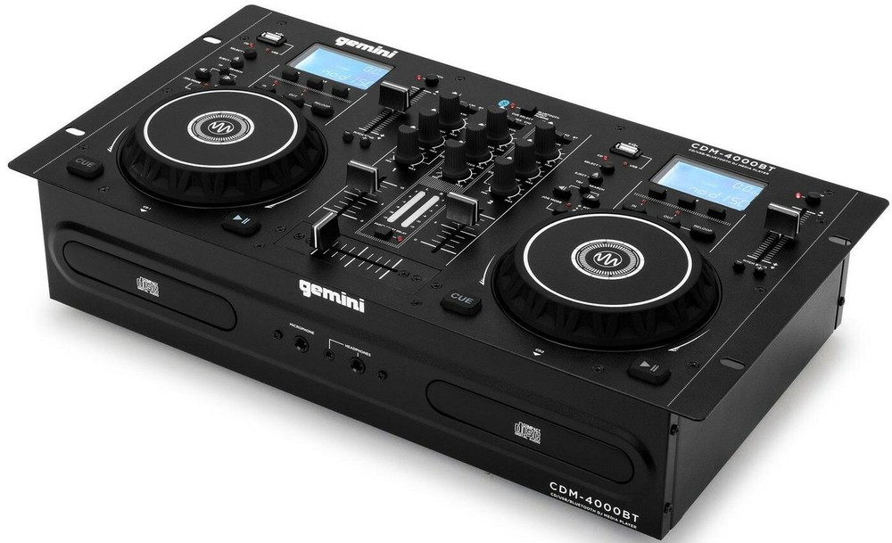 Gemini Dual CD/USB Media Player Mixer Console with Bluetooth Input