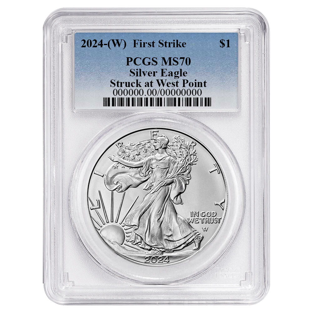 Presale - 2024 (W) $1 American Silver Eagle PCGS MS70 FS Blue Label