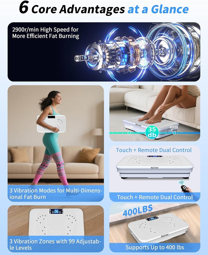 Shake Plate Vibration Exercise Machine for Lymphatic Drainage Massager