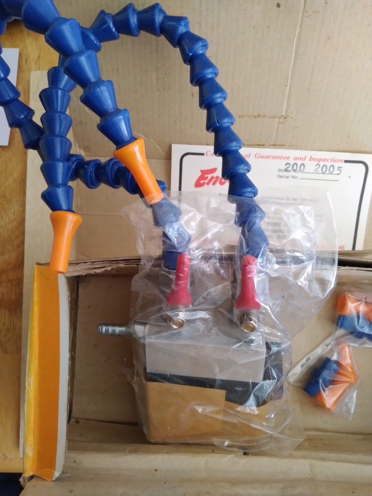 Magnetic Base Nozzle Stand W/ 2 Flexible Coolant Nozzles Enco Model:200-2005