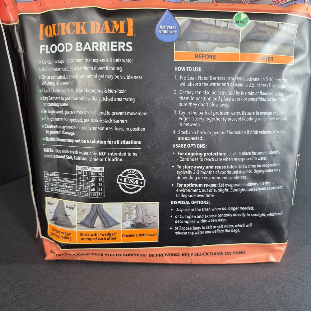 Quick Dam 17 ft. Flood Barrier Indoors Outdoors