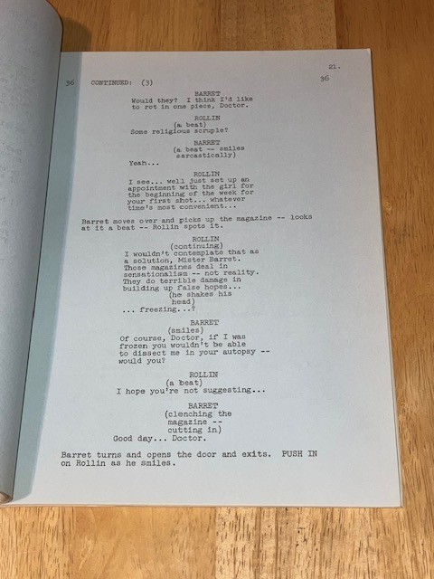 MISSION: IMPOSSIBLE script The Freeze (Immortality Raymond Barrett) FINAL DRAFT
