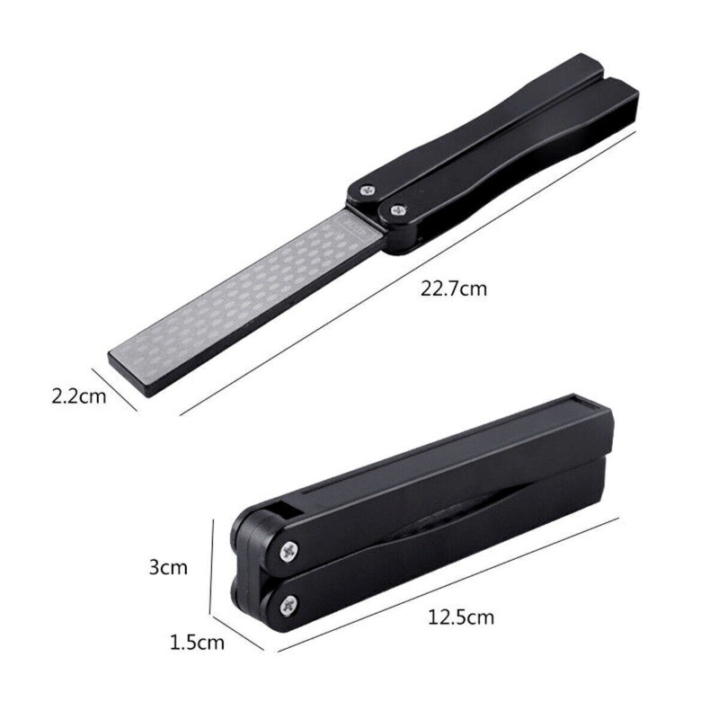Portable Double-sided Fold Pocket Sharpener Diamond Knife Sharpening Stone Tool