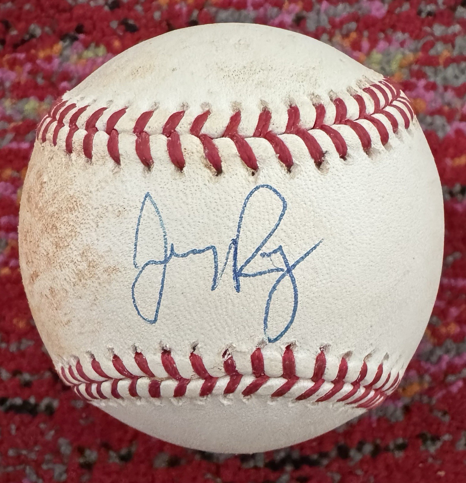 Jerry Remy Autographed Game Used OMLB Selig Baseball