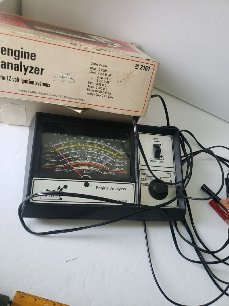 Sears Engine Analyzer Model 28-2161 w/ Leads & Manual