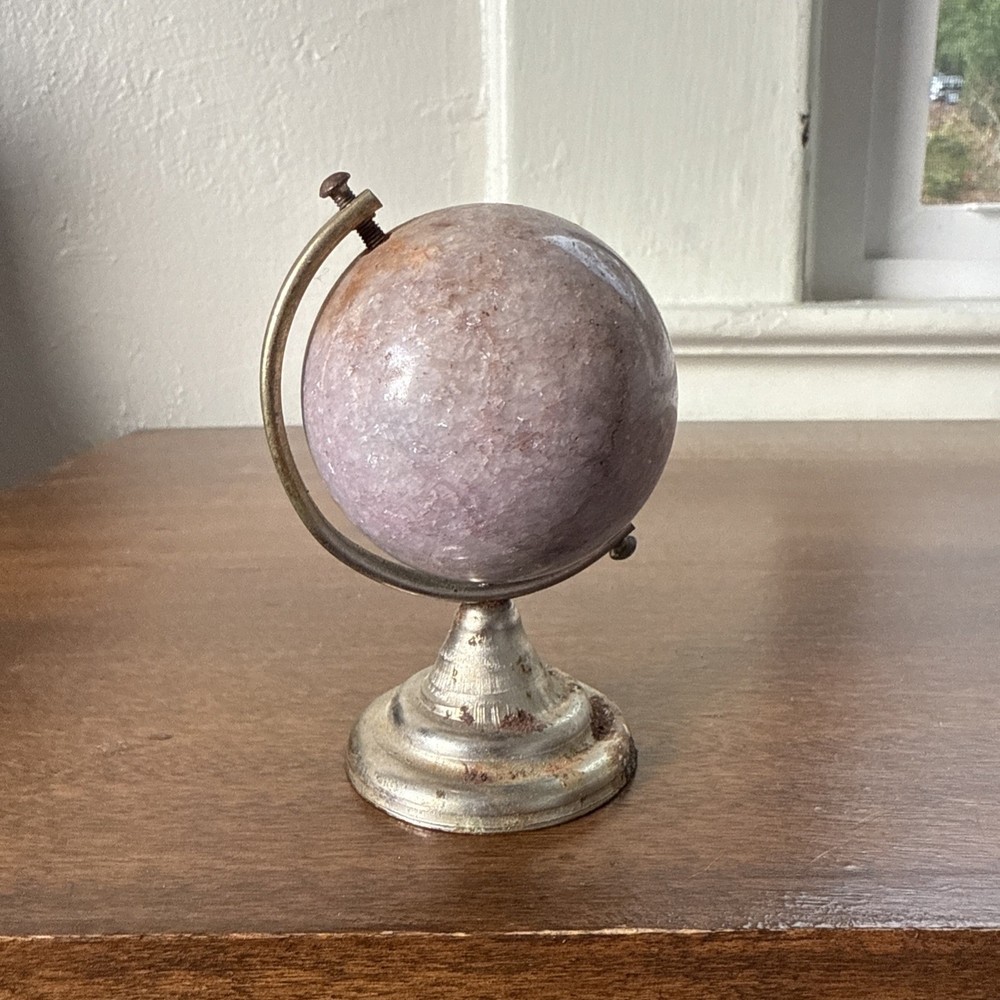 Vintage Purple Sphere Stone Globe 3.5"