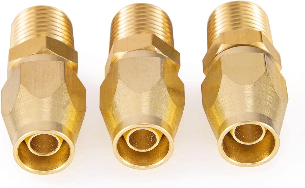 Premium Solid Brass 2PCS Reusable Replacement Fitting 1/4 Inch, Bronze