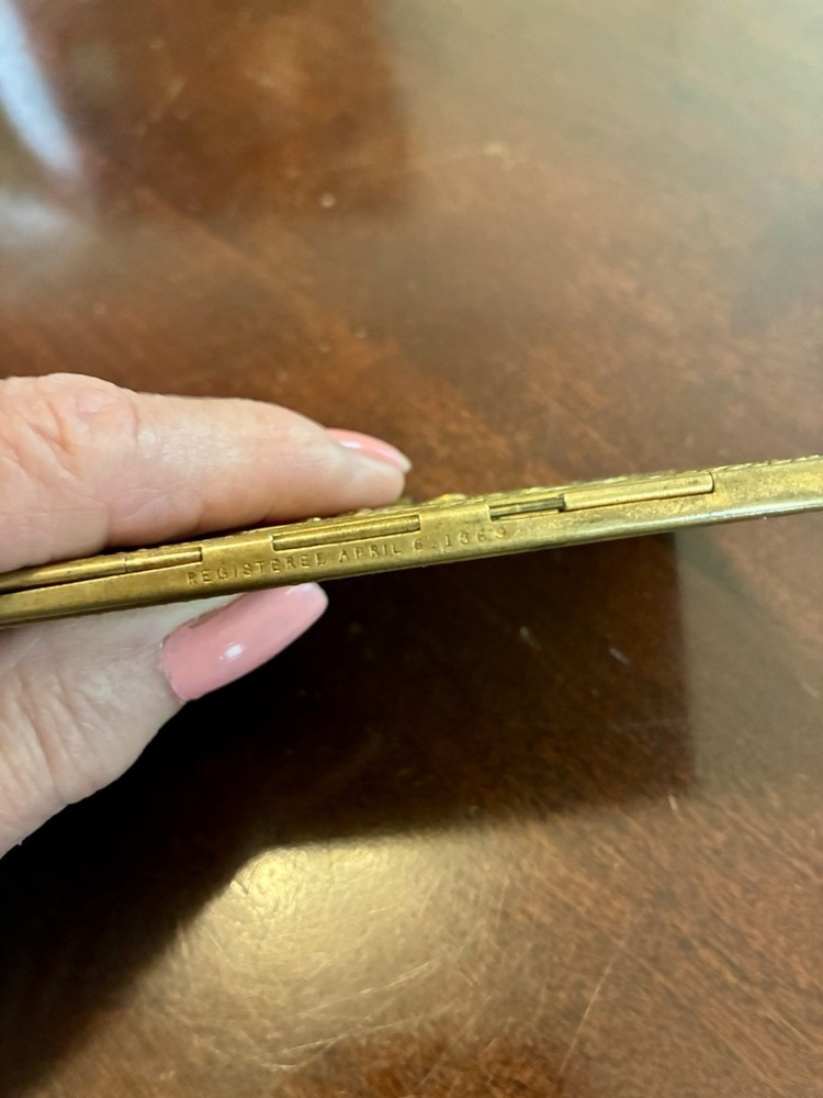 Antique Folding Needle Case Dated 1869 William Lewis Redditch
