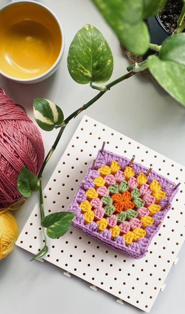 Crochet Blocking Board with Pegs Granny Square Blocking Tool
