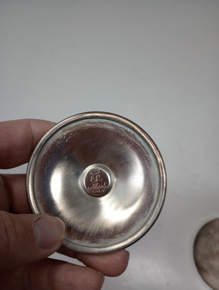 Vintage Pair Of Vintage EL de Uberti Goblets Silver Plated