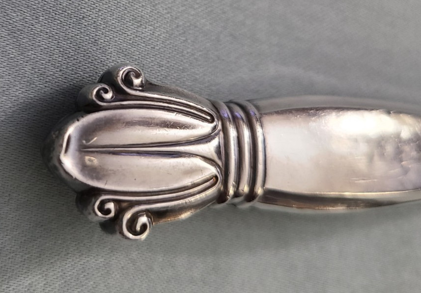 Vintage Web Silver Co sterling silver handle cake / pie server, stainless blade
