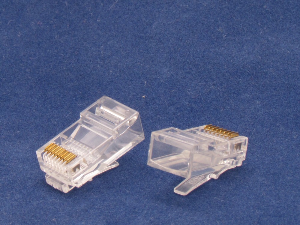 50 X pcs RJ45 Plug Cat5 Modular LAN Network Connector Internet Ethernet Cable 5E