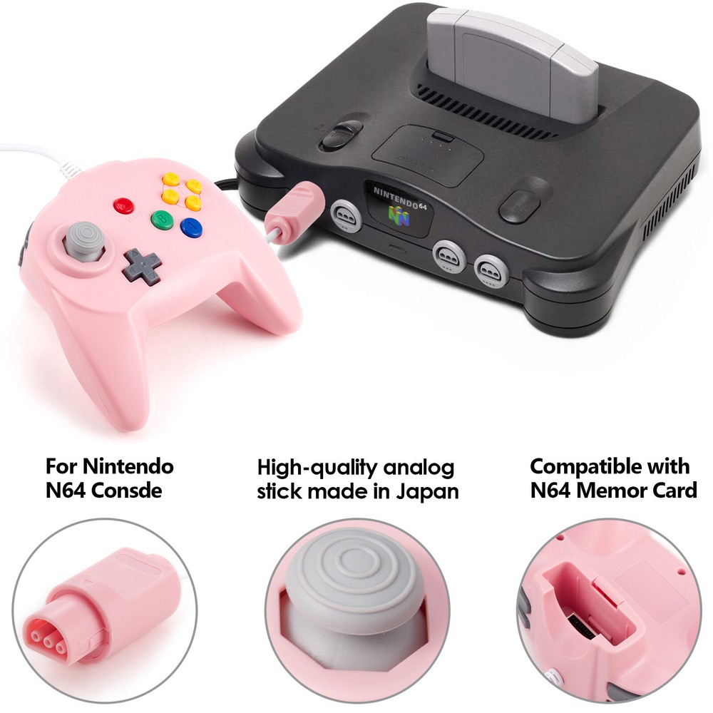 Upgraded N64 Wired Controller Replacement Gamepad for Nintendo 64 Game Console
