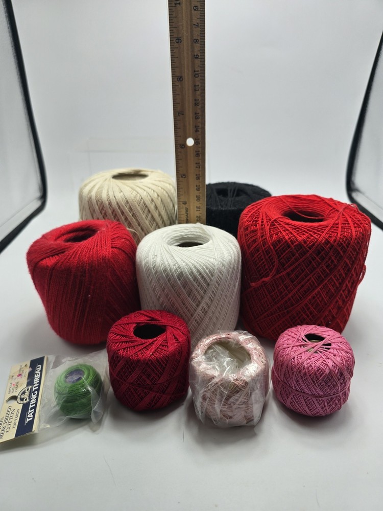 Crochet Thread Yarn. Different Sizes Crafting Decor