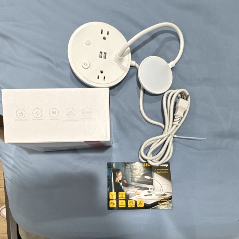 Smart Plug Type A 3-Outlet Plug-In Smart Socket with USB Ports, White