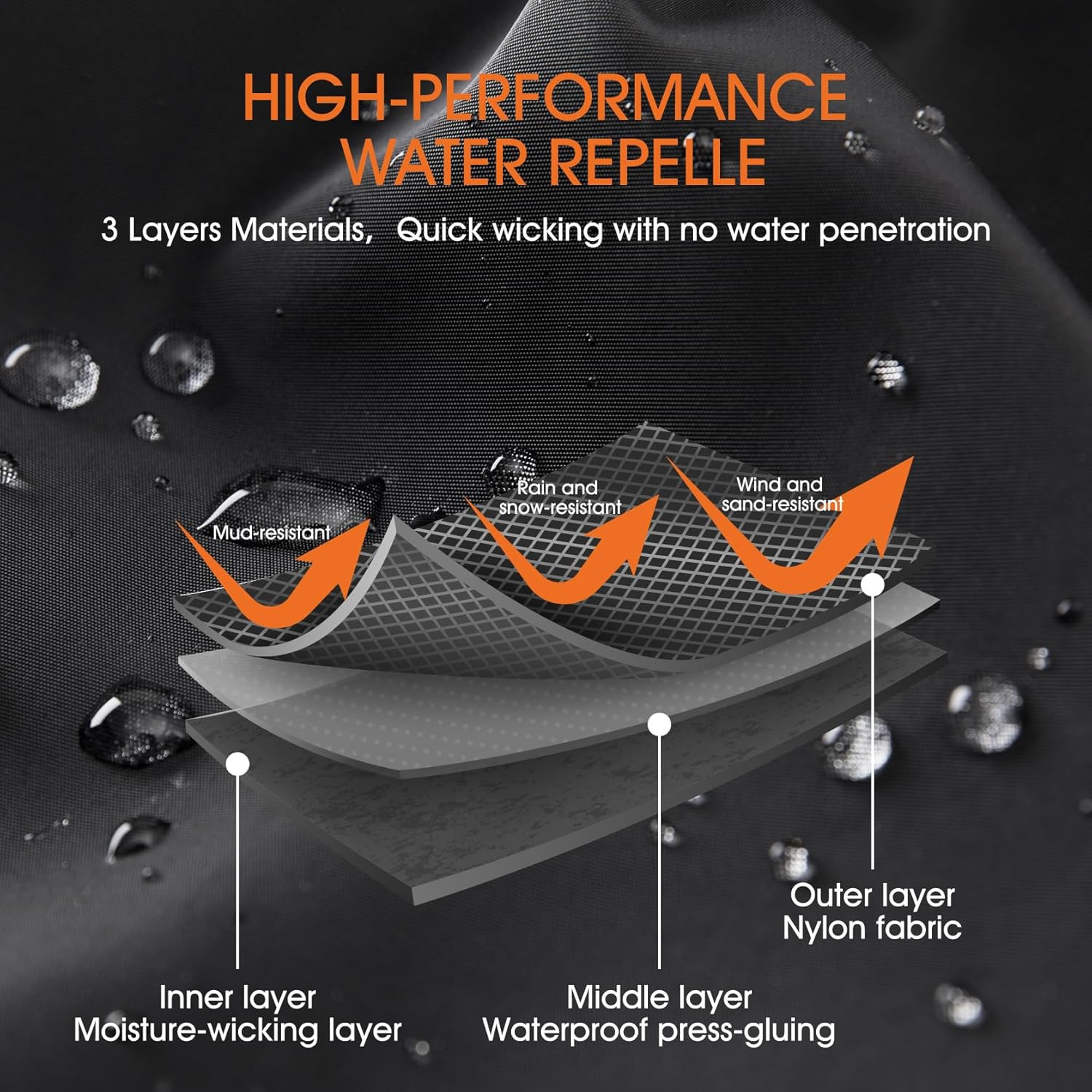 Waterproof Adjustable Leg Gaiters for Men and Women Snow Boot Gaiters for Hiking