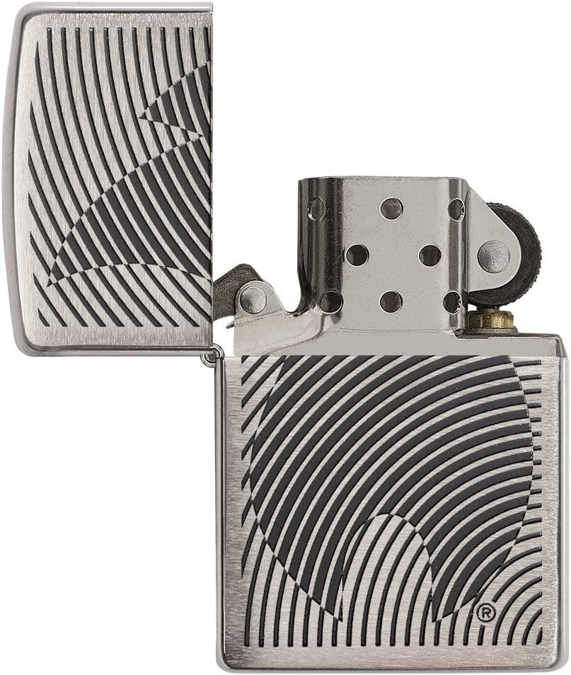 Zippo Illusion Flame Brushed Chrome 29429