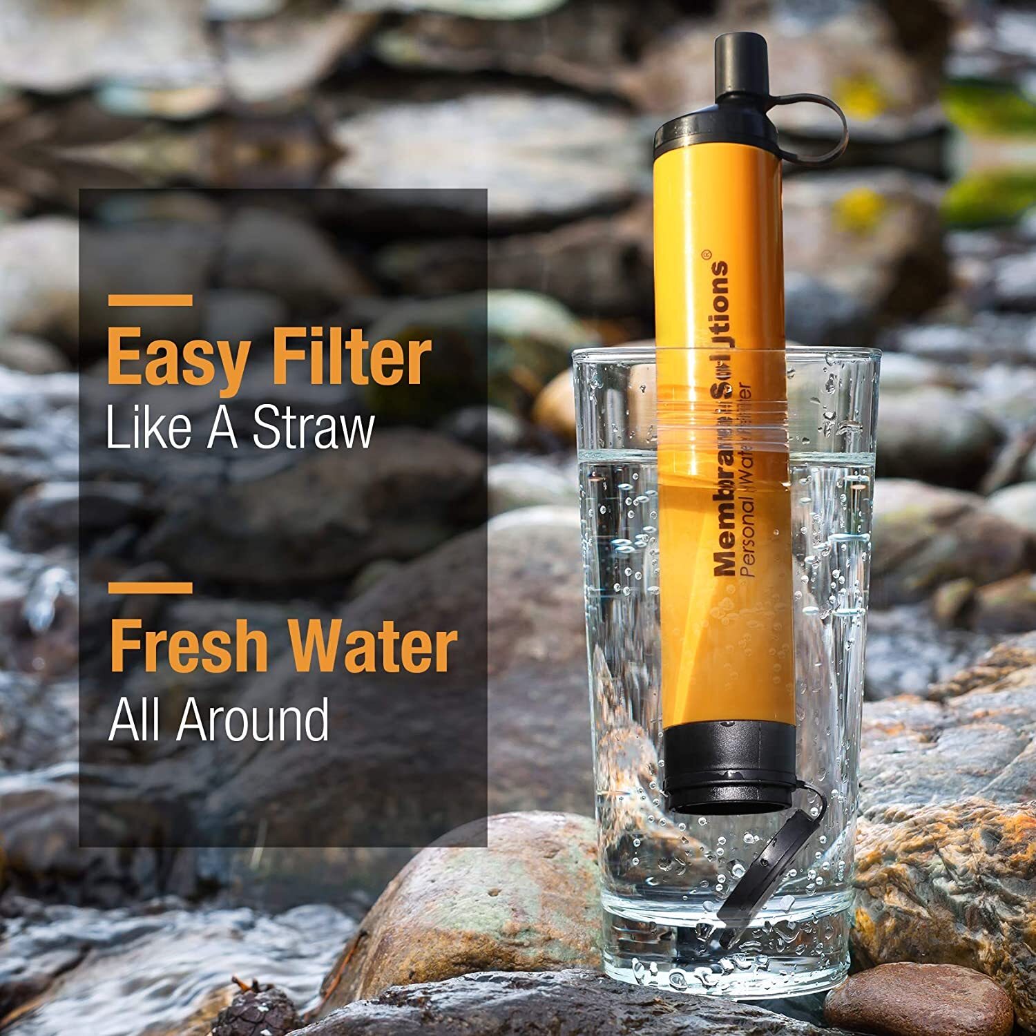 Water Filter Straw Personal&Portable|Carry Case F Survival/Prepping/Emergency